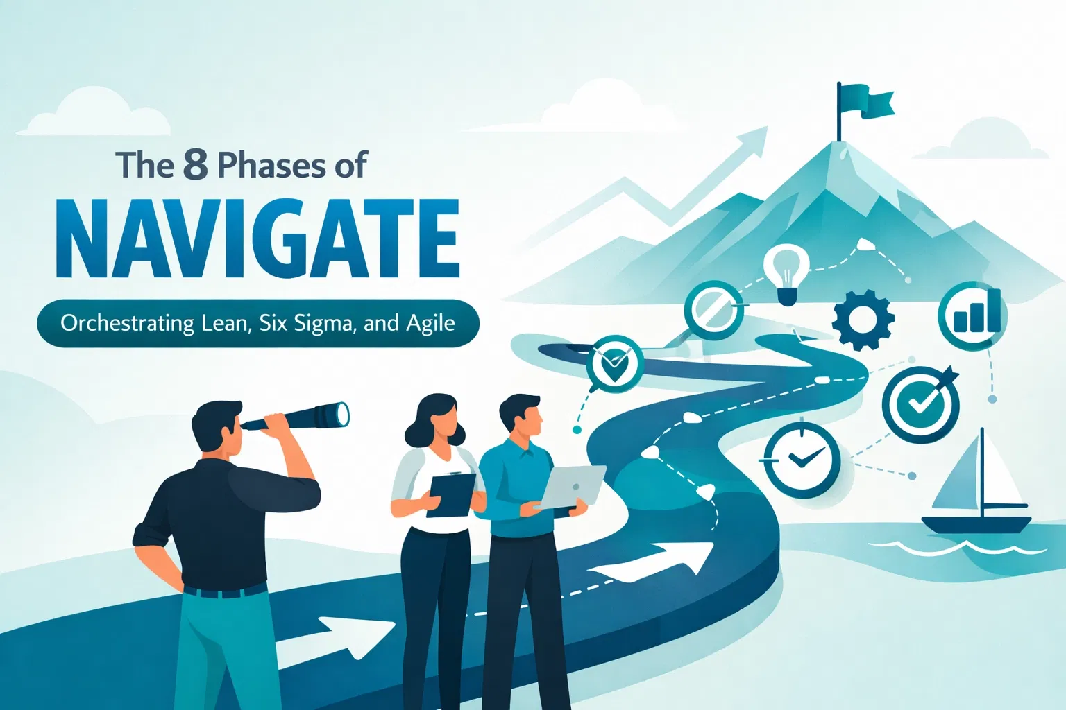 The 8 Phases of NAVIGATE: Orchestrating Lean, Six Sigma, and Agile