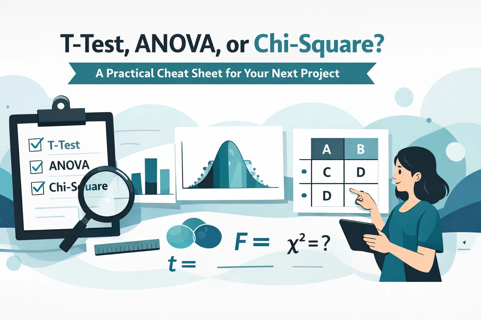 T-Test, ANOVA, or Chi-Square? A Practical Cheat Sheet for Your Next Project
