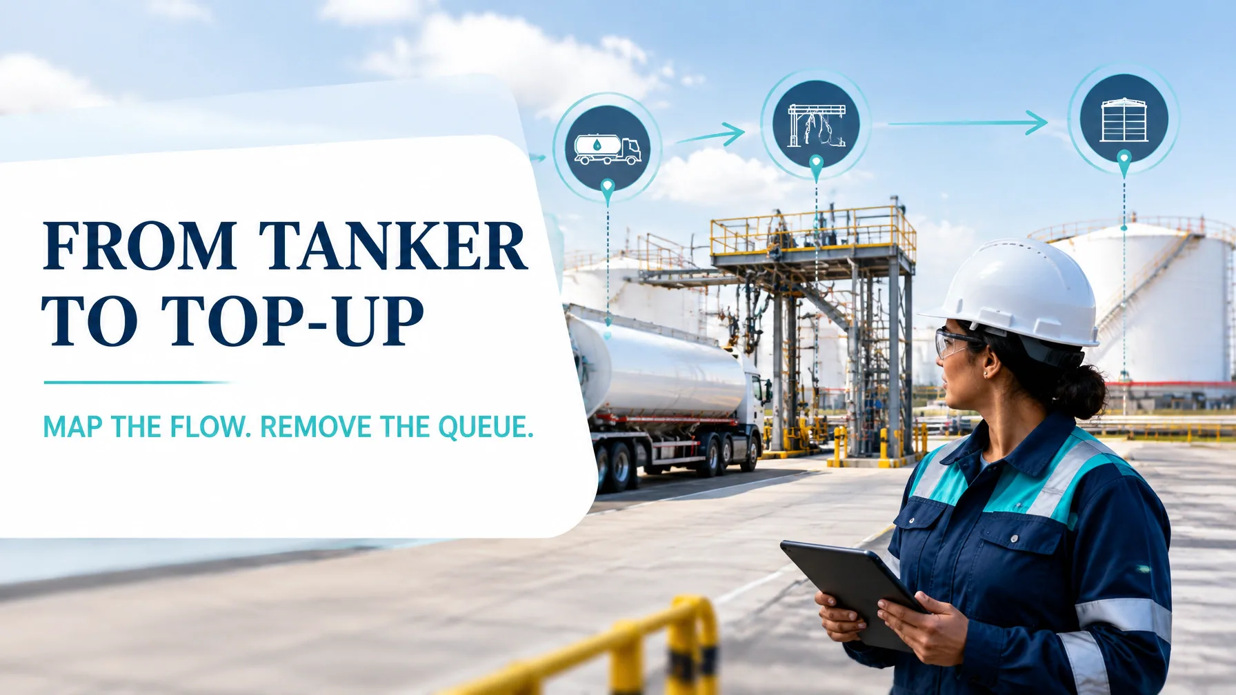 Value Stream Mapping for Fuel Terminals and Depot Replenishment: From Tanker Discharge to Site Tank Top-Up Without the Gantry Queue