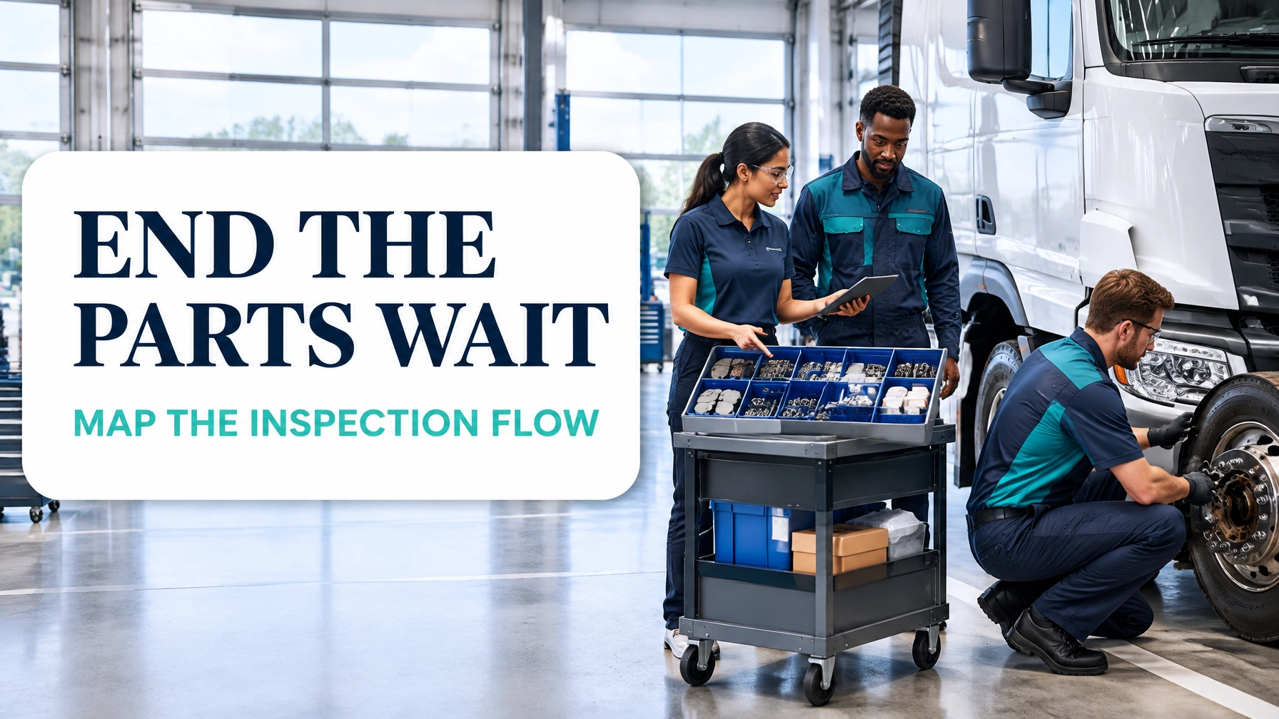 Value Stream Mapping for Heavy Vehicle Safety Inspections: From Workshop Check-In to Released Vehicle Without the Parts Wait