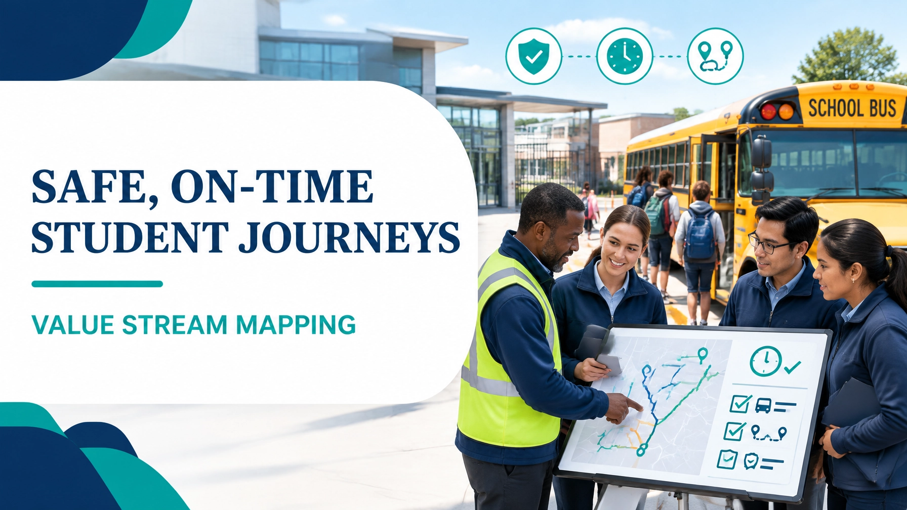 Value Stream Mapping for Student Transport and School Bus Operations: From Route Release to Safe Drop-Off Without the Late Run