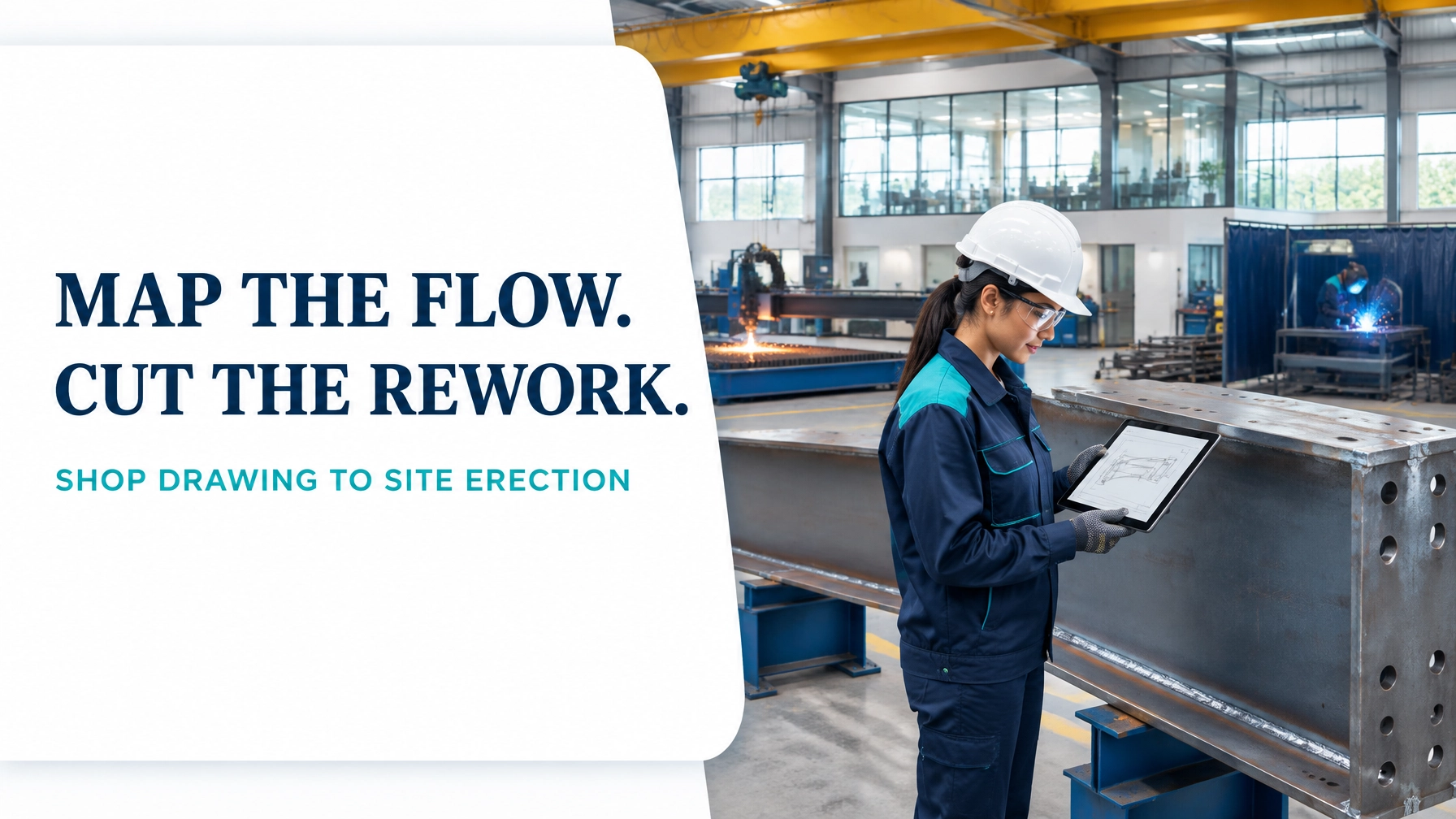 Value Stream Mapping for Structural Steel Fabrication: From Shop Drawing Release to Site-Erected Steel Without the Weld Rework Loop