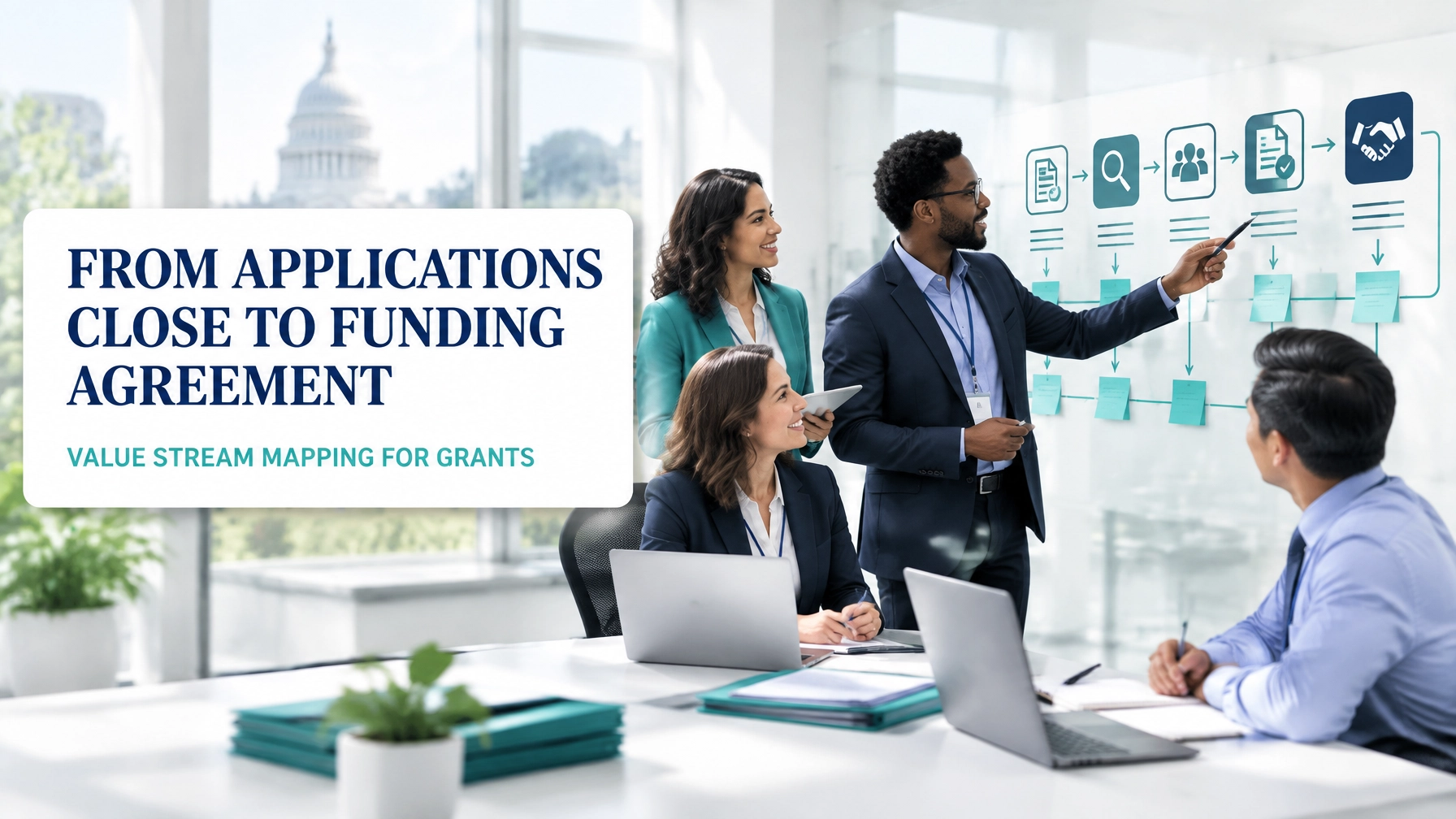 Value Stream Mapping for Grants Administration: From Applications Close to Executed Funding Agreement Without the Assessment Backlog